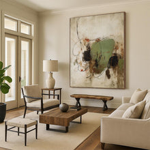 Load image into Gallery viewer, Abstract Green and Black Swirl Acrylic Art - Suited for Nature - lover’s Study & Eclectic Bedroom LargeART0569