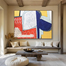 Load image into Gallery viewer, Hand - painted Substantial Colorful Geometric Abstract Acrylic Art for Creative Home Offices LargeART1804
