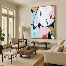 Load image into Gallery viewer, Pastel - Colored Abstract Shapes Art - Perfect for Bohemian Bedroom & Café Lounge LargeART2384