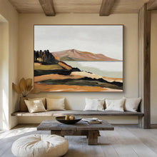 Load image into Gallery viewer, Minimalist Landscape Abstract Painting on Canvas - “Coastal Calm” DKH729