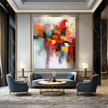 Load image into Gallery viewer, Color - Blocked Abstract Art for Modern Dining Room & Art - loving Bedroom LargeART0925