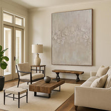 Load image into Gallery viewer, Minimalist Textured Beige Acrylic Art - Suited for Scandinavian - inspired Hallway & Minimalist Gallery LargeART0579