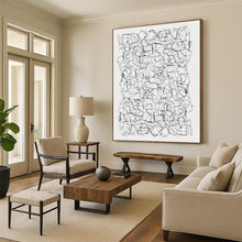 Load image into Gallery viewer, Intricate Line Abstract Art, Great for Minimalist Study & Art Gallery LargeART2315