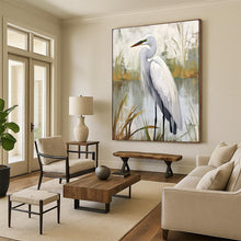 Load image into Gallery viewer, White & Green Nature Abstract Painting, Ideal for Nature - Lover’s Bathroom & Tranquil Bedroom LargeART2127