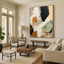 Load image into Gallery viewer, Large Mixed Geometric Abstract - Great for Contemporary Art Studio & Trendy Boutique LargeART0756