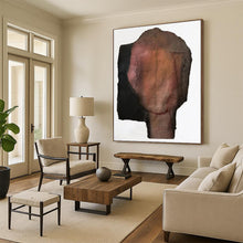 Load image into Gallery viewer, Mixed - Media Abstract Head Art, Dark - Toned Textured Collage for Edgy Studio & Dramatic Living Room LargeART2227