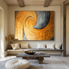Load image into Gallery viewer, Golden Spiral Motion Large - scale acrylic painting DLZ176
