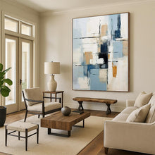 Load image into Gallery viewer, Abstract Painting, Geometric Abstract in Soft Tones - For Nursery & Yoga Room LargeART2342