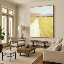 Load image into Gallery viewer, “Serene Country Road” - Yellow, Pink, and Purple Landscape Art on Canvas DKH1415