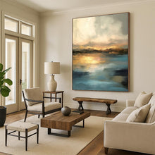 Load image into Gallery viewer, Ethereal Landscape Abstract Acrylic Art - Perfect for Coastal - inspired Living Room & Relaxing Spa LargeART0621