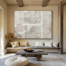 Load image into Gallery viewer, Textured Neutral Abstract Painting for Minimalist Office & Calm Waiting Room DKH234