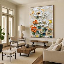 Load image into Gallery viewer, Vibrant Textured Floral Abstract Art, Perfect for Bohemian Living Room & Cheerful Kitchen LargeART2068