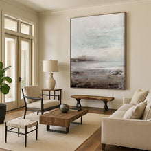 Load image into Gallery viewer, “Misty Horizon” - Soft grays, whites, and subtle blues for a serene landscape DTP153