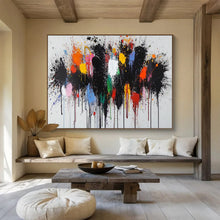 Load image into Gallery viewer, Vibrant Splatter Chaos Large - Scale Hand - painted Abstract Acrylic Art DLZ193
