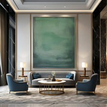 Load image into Gallery viewer, Soft Green Gradient Abstract Painting, Perfect for Calming Bedroom & Minimalist Office LargeART1465