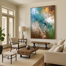 Load image into Gallery viewer, Hand - painted Massive Multi - Colored Textured Abstract Acrylic Art for Artistic Studios LargeART0007
