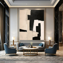 Load image into Gallery viewer, Monochrome Geometric Fusion Acrylic Art, Fit for Minimalist Home & Library LargeART1038
