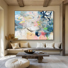 Load image into Gallery viewer, Light & Airy Abstract Art for Coastal Bedroom & Artistic Studio DKH077