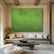 Load image into Gallery viewer, Hand - painted Large - scale Rich Green Textured Acrylic Art for Nature - Inspired Home Offices LargeART1792