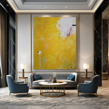 Load image into Gallery viewer, Bright Yellow Abstract Painting - Suited for Sunny Kitchen & Cheerful Entryway LargeART1407
