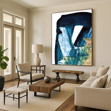 Load image into Gallery viewer, Blue - Gold Waterfall Force – Blues, Whites, Golds, Browns for Abstract Falls DTP190