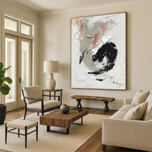Load image into Gallery viewer, Oversized Neutral Abstract Art for Calming Bedroom & Minimalist Study LargeART0508
