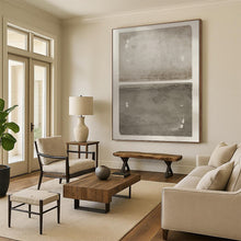 Load image into Gallery viewer, “Subtle Grey Toned Landscape Diptych” - Monochromatic Horizon Art on Canvas DKH1359