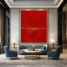 Load image into Gallery viewer, Bold Red Minimalist Art, Ideal for Modern Living Room Accent & Dramatic Entryway LargeART1089
