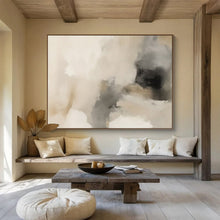 Load image into Gallery viewer, Warm - Toned Abstract Painting for Mid - Century Home & Cozy Library DKH239