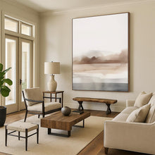 Load image into Gallery viewer, Brown - Gray Abstract Watercolor Layers, Suited for Rustic Bedroom & Cozy Reading Nook LargeART2061