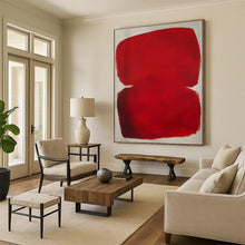 Load image into Gallery viewer, Bold Red Shapes Art for Modern Office & Dramatic Entryway LargeART0879