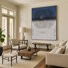 Load image into Gallery viewer, Large - Scale Black - White Circular Textured Acrylic Art for Modern Office & Art Gallery LargeART0424