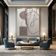 Load image into Gallery viewer, Minimalist Line and Shape Art, Great for Scandinavian Office & Modern Hallway LargeART1087