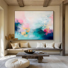 Load image into Gallery viewer, Pastel - Toned Abstract Painting with Delicate Lines DKH472