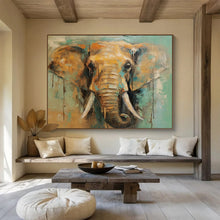 Load image into Gallery viewer, Colorful Elephant Portrait Abstract acrylic painting DLZ083
