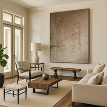 Load image into Gallery viewer, Beige Textured Sketch Art - Perfect for Minimalist Office & Neutral - toned Gallery LargeART0688
