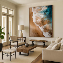 Load image into Gallery viewer, Large Aerial Beach View Art - Ideal for Modern Beach House & Travel - Themed Gallery LargeART0766