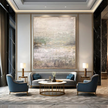 Load image into Gallery viewer, Neutral Textured Abstract with Green Hints Art for Botanical - themed Home Office & Zen - like Spa Waiting Room LargeART0970