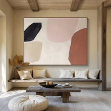 Load image into Gallery viewer, Pastel - Toned Abstract Painting on Canvas: Soft - Shaped Abstraction DKH578