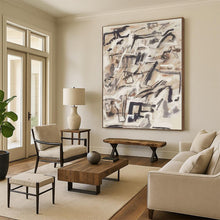 Load image into Gallery viewer, “Abstract in Earthy Tones with Dynamic Brushstrokes” – Energetic Abstract Evoking Movement and Chaos DTP143