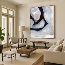 Load image into Gallery viewer, Monochrome Swirls in Gray – Abstract Oil Painting with Dynamic Textures DTP228