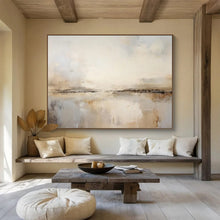 Load image into Gallery viewer, Neutral - Toned Abstract Landscape Painting on Canvas - “Muted Serenity” DKH623