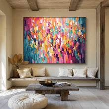 Load image into Gallery viewer, Colorful Abstract “Confetti Wall” Painting on Canvas, Joyful Modern Decor DKH868