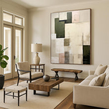 Load image into Gallery viewer, Oversized Neutral - Toned Geometric Abstract Art for Bedroom & Hotel Suite LargeART0395