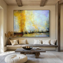 Load image into Gallery viewer, Golden Sunset Landscape - Relaxing Living Room Art LargeART1586