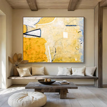 Load image into Gallery viewer, Warm - Toned Geometric Abstract Painting on Canvas DKH562