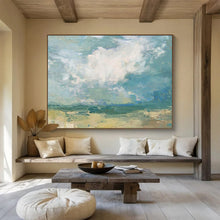 Load image into Gallery viewer, Hand - painted Impressionistic Landscape Acrylic Art for Relaxing Sunroom Decor LargeART1664