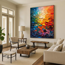 Load image into Gallery viewer, “Colorful Palette Knife Abstract” - Vibrant Abstract Art on Canvas DKH1555