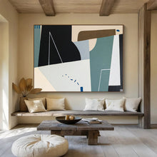 Load image into Gallery viewer, Minimalist Geometric Abstract Painting on Canvas DKH553