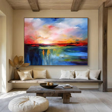 Load image into Gallery viewer, Colorful Sunset Landscape - Dreamy Living Room or Bedroom Art LargeART1513